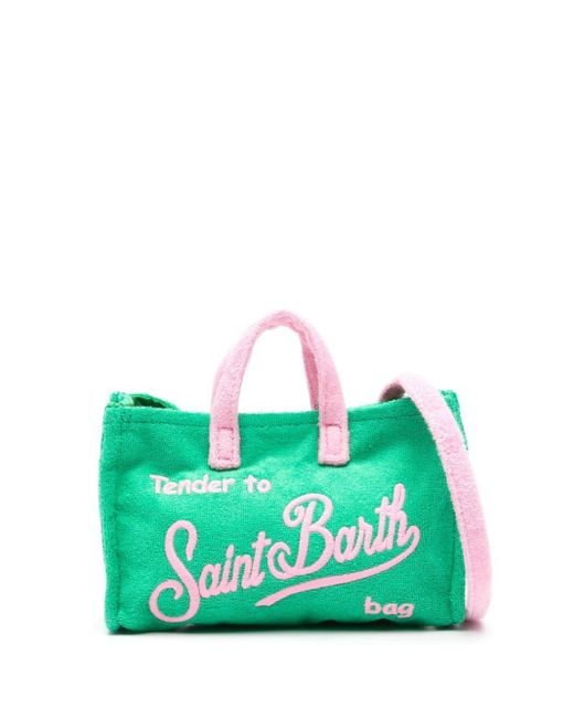 Mini sac à logo brodé Mc2 Saint Barth en coloris Green