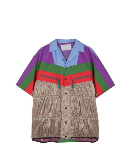 Kolor Gray Panelled Zip Shirt for men