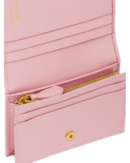 Prada Pink Small Saffiano Leather Wallet