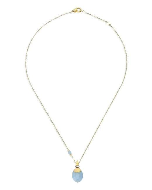 Nanis White 18K Diamond And Aquamarine Pendant Necklace