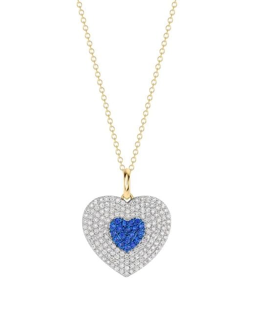 Phillips House Blue Infinity Heartbeat Sapphire And Diamond Necklace