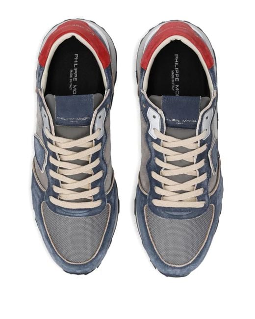 メンズ Philippe Model パネル スニーカー Gray