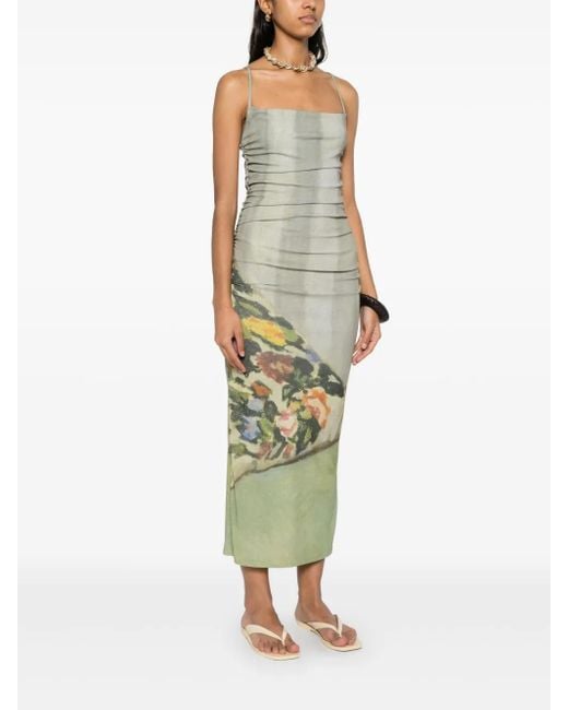 Nanushka Green Alexa Midi Dress