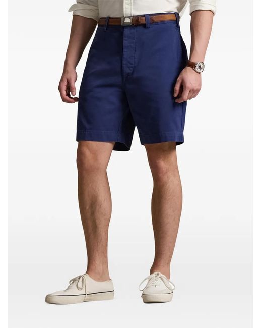 Polo Ralph Lauren Blue Twill Shorts for men
