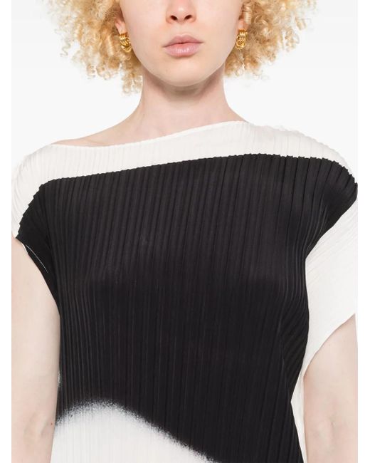 Issey Miyake Black Shadow Study Midi Dress