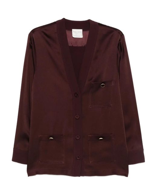 Forte_forte Purple Button-Fastening Pocket Jacket