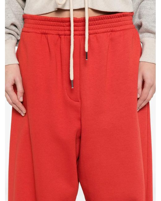 Magda Butrym Red Elasticated Trousers