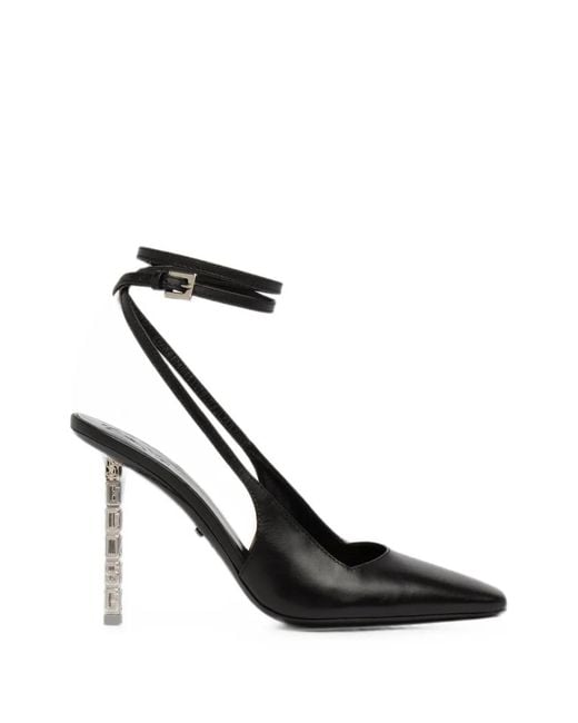Gcds Black Cube-Chain Buckled Pumps
