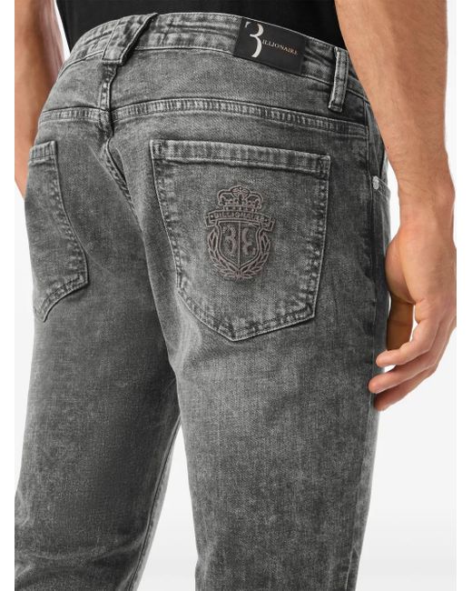 Billionaire Gray Straight-Leg Jeans for men