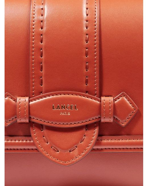Lancel Red Sienna Stitched Flap Cross Body Bag