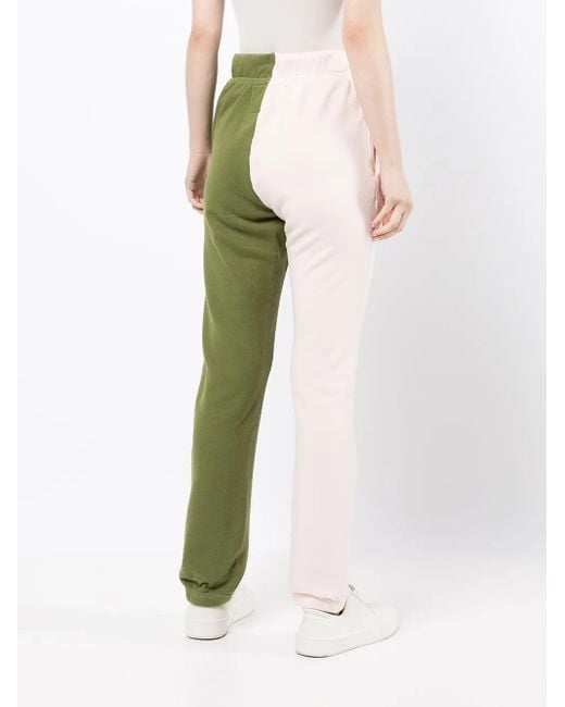 LA DETRESSE Green Lovers Two-Tone Trackpants