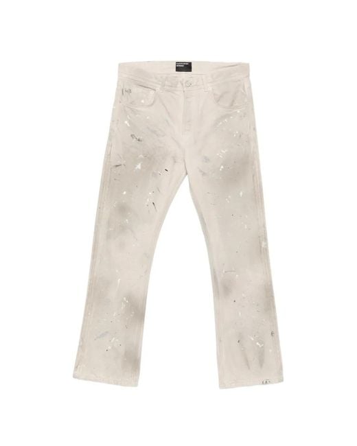 Enfants Riches Deprimes White Paint-Splatter Straight-Leg Jeans for men