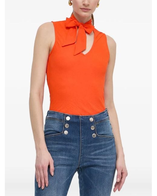 Morgan Orange Olia Sleeveless Top