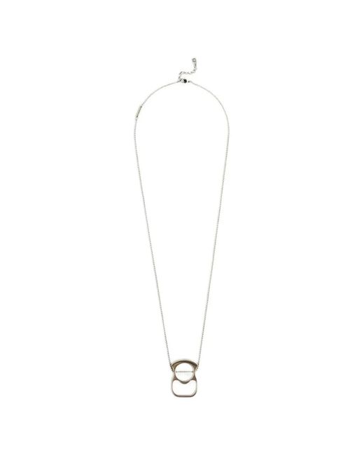 Givenchy White G Can Pendant Necklace