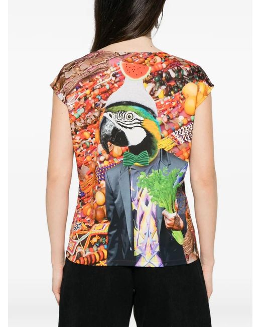 The Artistylist Orange Jewelry Graphic-Print T-Shirt