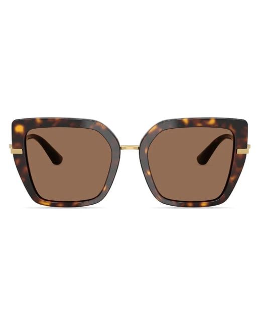 Dolce & Gabbana Brown Square-Frame Sunglasses