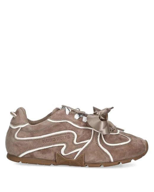 Naked Wolfe Brown Adored Sneakers