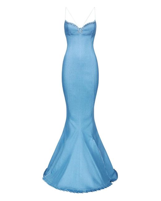 Ludovic de Saint Sernin Blue Denim Dress