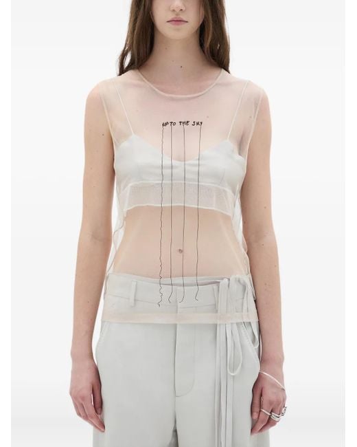 Ann Demeulemeester White Up To The Sky Top