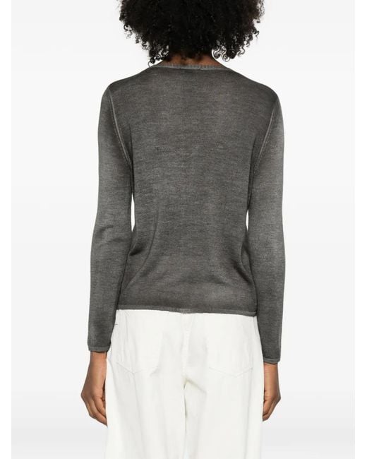 Avant Toi Gray Crew-Neck Top