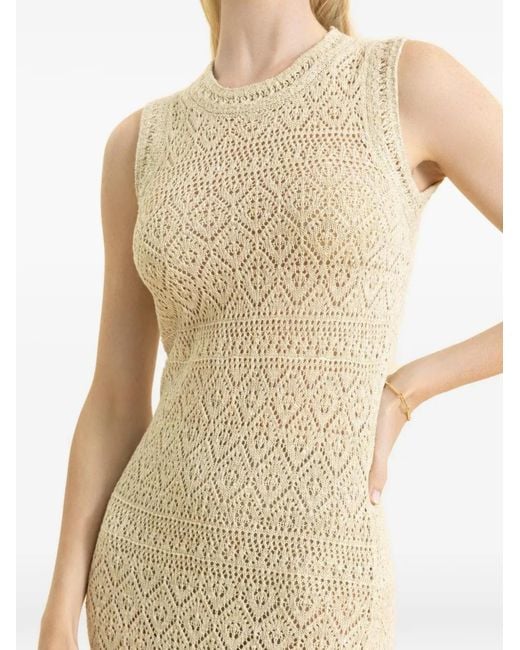 Eleventy White Knit Midi Dress