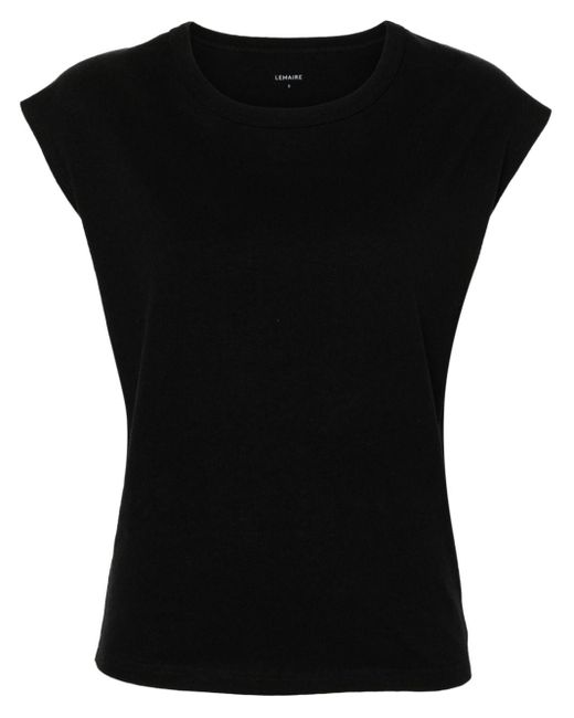 Lemaire Black T-Shirt aus Jersey