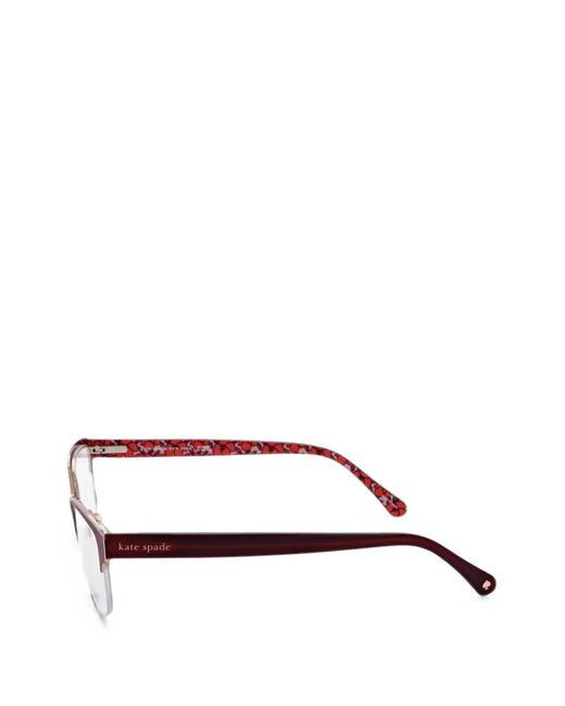 Kate Spade White Marjorie Rectangle-Frame Glasses