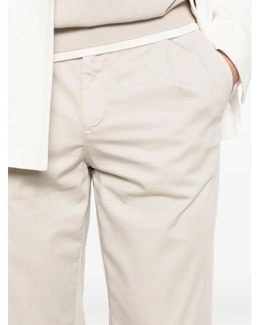 Eleventy White Pleated Trousers for men