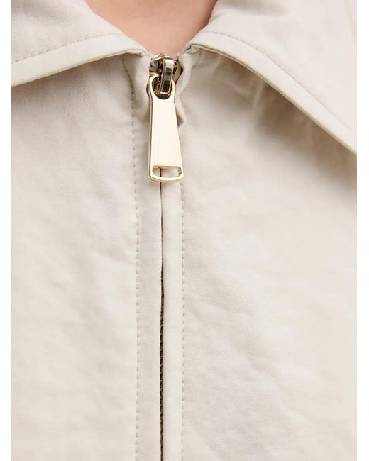 Joseph Ribkoff White Zip-Up Short-Sleeve Top