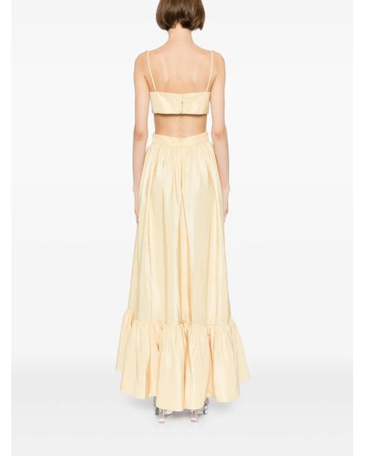 Saiid Kobeisy White Taffeta Midi Dress