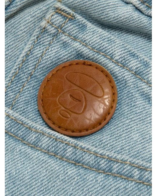 Aape By A Bathing Ape Blue Logo-Detail Cotton Jeans for men