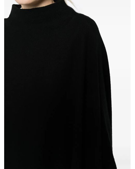 Vince Black Slit-Sleeve Cashmere Jumper