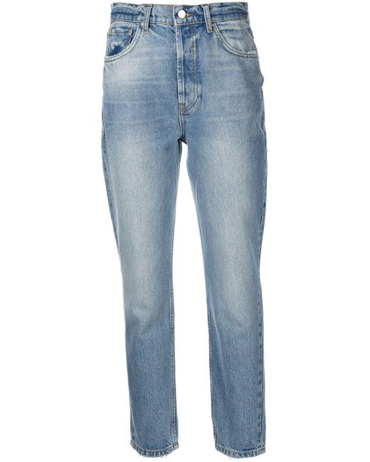 Anine Bing Denim Sonya Straight-leg Jeans in Blue - Lyst