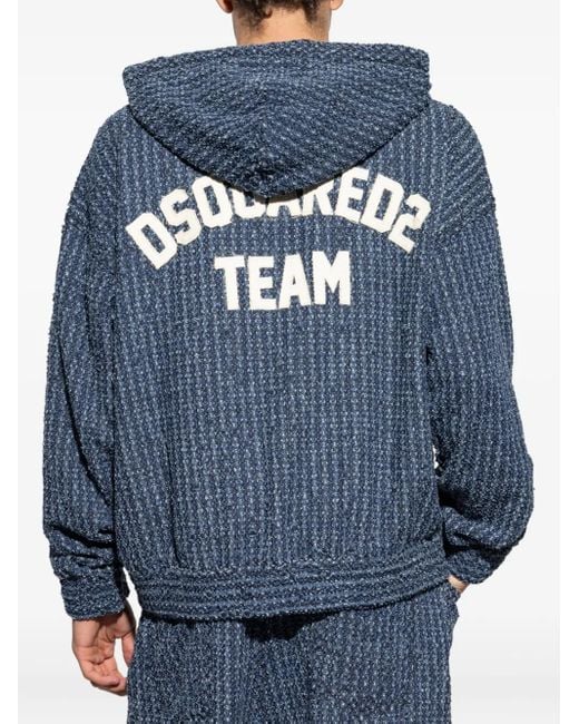 メンズ DSquared² フーデッド ジップジャケット Blue