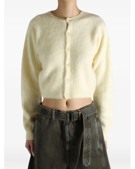 Auralee White Buttoned Cardigan
