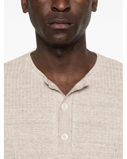 Lardini White Buttoned T-Shirt for men