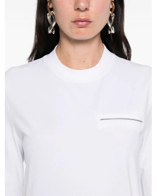 Peserico White Short-Sleeve T-Shirt