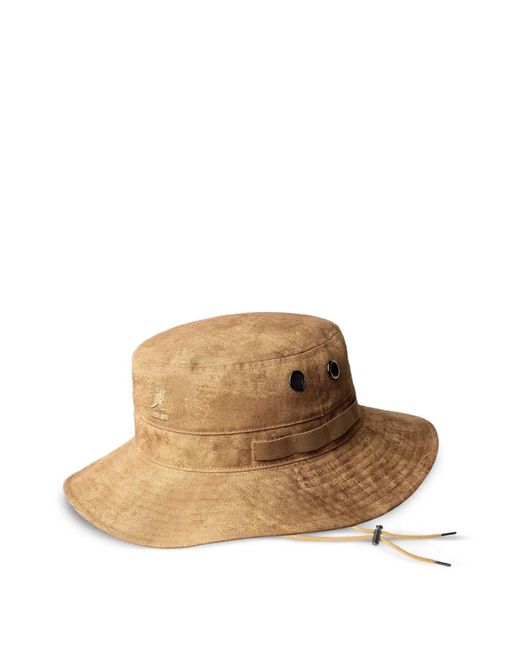 Kangol Natural Salvaged Logo-Patch Hat