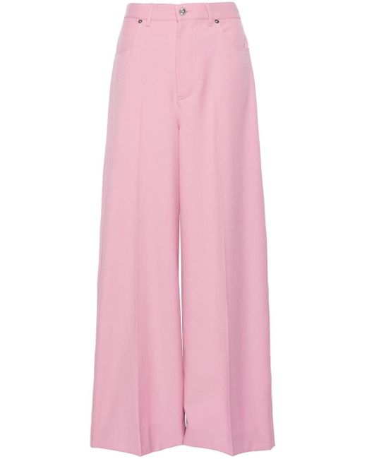 Pantaloni sartoriali con pieghe di Gucci in Pink