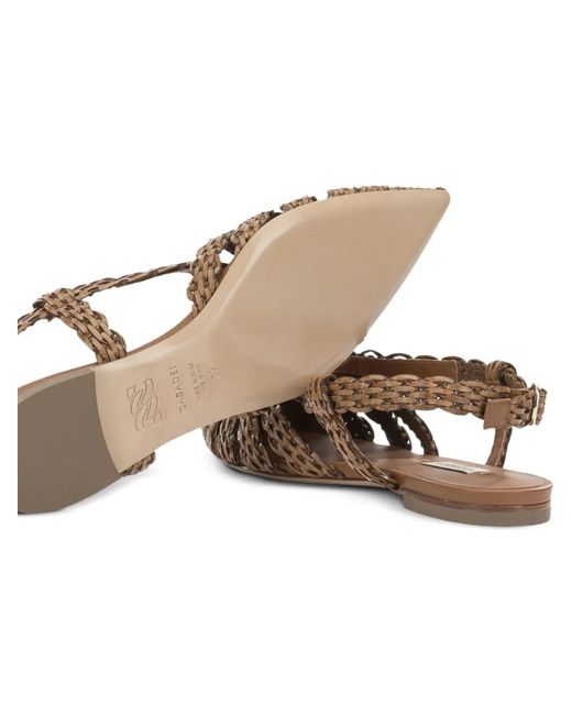 Casadei Brown Ava Pumps Mit Webmuster