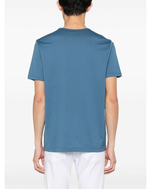 Camiseta lisa Sunspel de hombre de color Blue