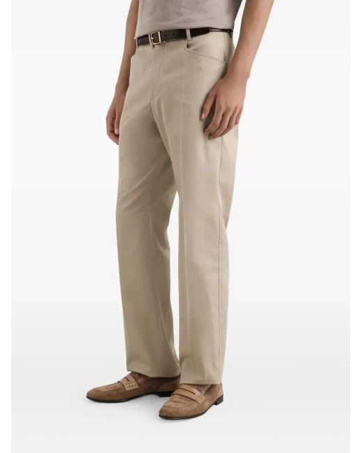 Pantaloni Con Abbottonatura di Dolce & Gabbana in Natural da Uomo