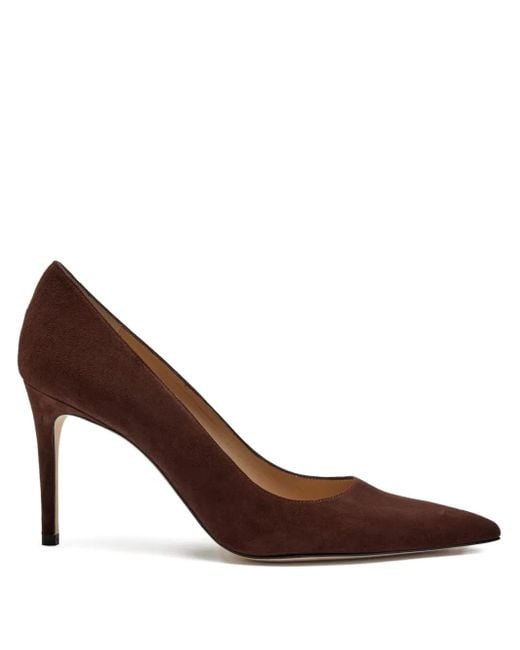 Stuart Weitzman 85 Mm Power Suède Pumps in het Brown