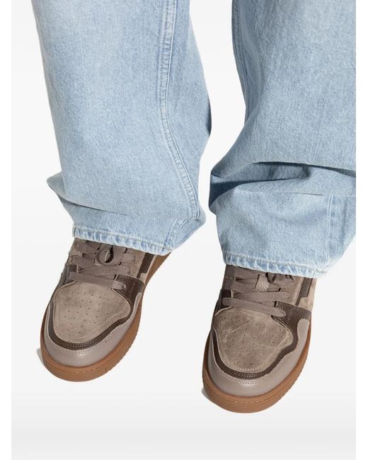 AllSaints Brown Regan Plus Panelled Sneakers for men