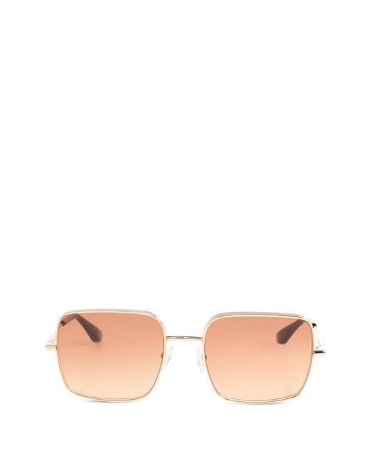 McQueen Pink Square-Frame Sunglasses