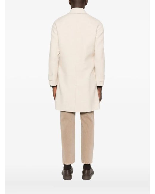 Cappotto Monopetto Con Tasca Applicata di Eleventy in Natural da Uomo