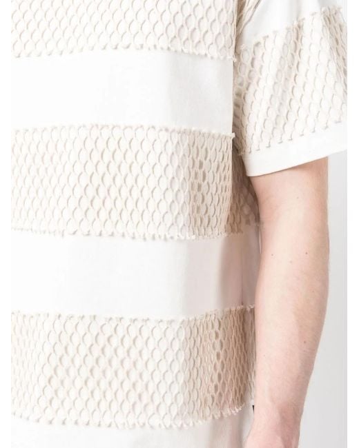 Camiseta con paneles de malla MSGM de hombre de color White