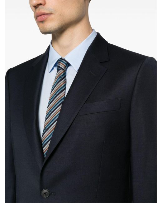 Paul Smith Blue Poplin Stretch-wool Suit for men