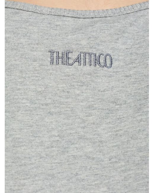 The Attico Gray Mini Sleeveless Dress