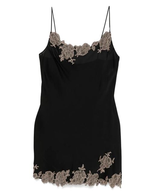 Carine Gilson Black Silk Nightdress